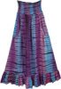 Peace Cosmic Waves Tie Dye Long Skirt with Pockets
