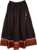 Barn Red Multi Lace Victorian Age Inspired Long Panels Skirt