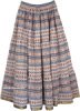 Brown Tribal Vibes Printed Cotton Long Skirt