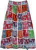 Mixed Fabric Patchwork Long Cotton Skirt for Summer