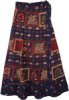 Peacock Mandala Maxi Cotton Wrap Skirt