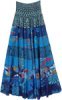 Traditional Flower Motif Maxi Rayon Skirt