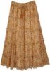 Honey Flower Lace Cotton Long Skirt