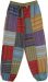 Multicolored Striped Patchwork Boho Harem Cotton Pants