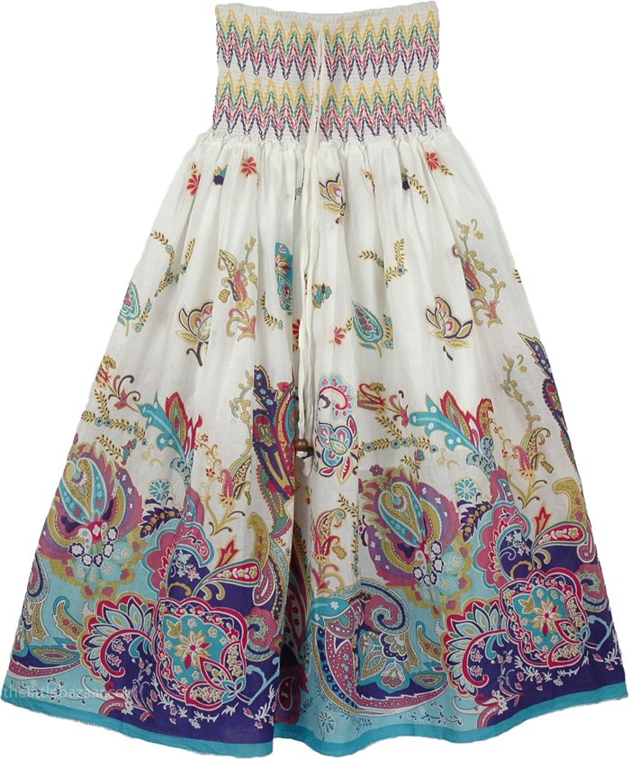 White Fancy Maxi Dress Skirt