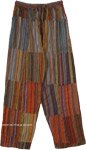 Varicolored Recycled Boho Patchwork Pants