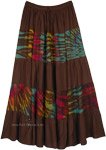 Artisanal Dreams Tie-Dye Panel Long Skirt