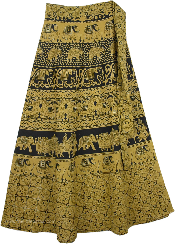 Lemon Ginger Long Wrap Skirt