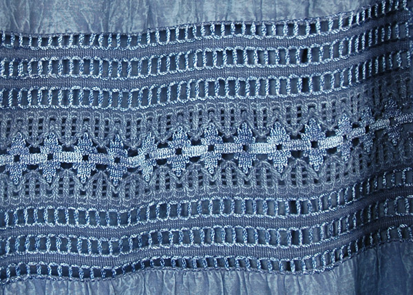 Stonewashed Mist Blue Maxi Boho Skirt