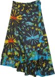 Plus Size Roma Summer Tie Dye Cotton Long Wrap Skirt