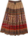 Tribal Gypsy Maxi Rayon Skirt Floral Street Wear