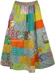 Forever Hippie Cotton Long Broomstick Patchwork Maxi Skirt