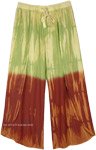 Earthy Sprout Tie Dye High Slit Pants
