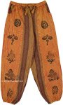 Saffron Block Printed Hippie Harem Pants