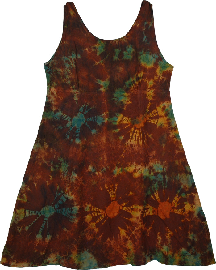 Redwood Brown Eclectic Short Dress