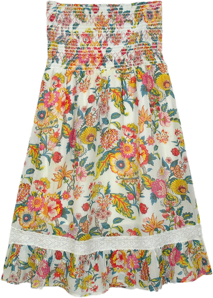 Spring Bloom Short Tube Dress Skirt