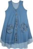 Kid Size Multi Print Patchwork Sleeveless Cotton Dress Top