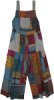 Urban Cotton Patchwork Sleeveless Midi Dress with All Along Side Ties