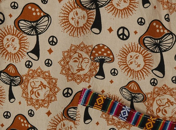 Shroom and Sun Unique Cotton Hippie Overalls