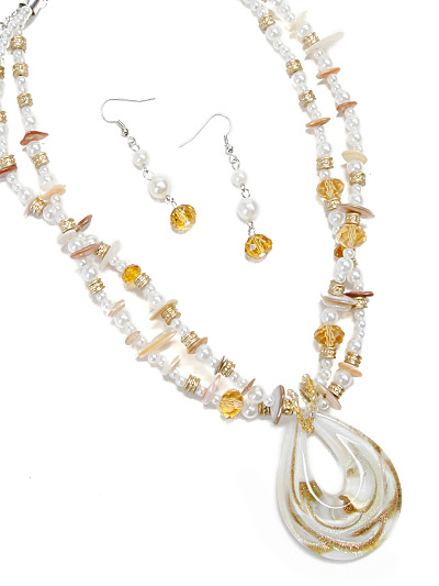 Glass Pendant Fashion Necklace