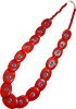 Thunderbird Red Oval Holiday Necklace