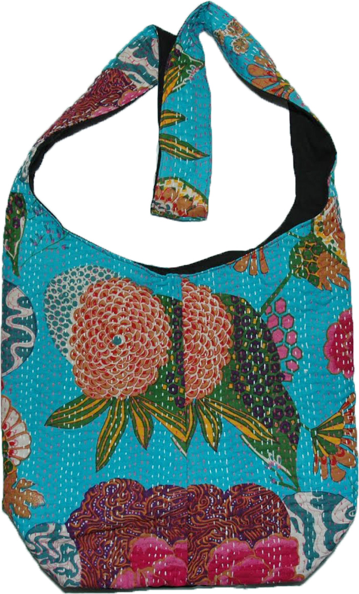 Floral Indian Shoulder Bag - Purses-Bags - Sale on bags, skirts, jewelry at 0