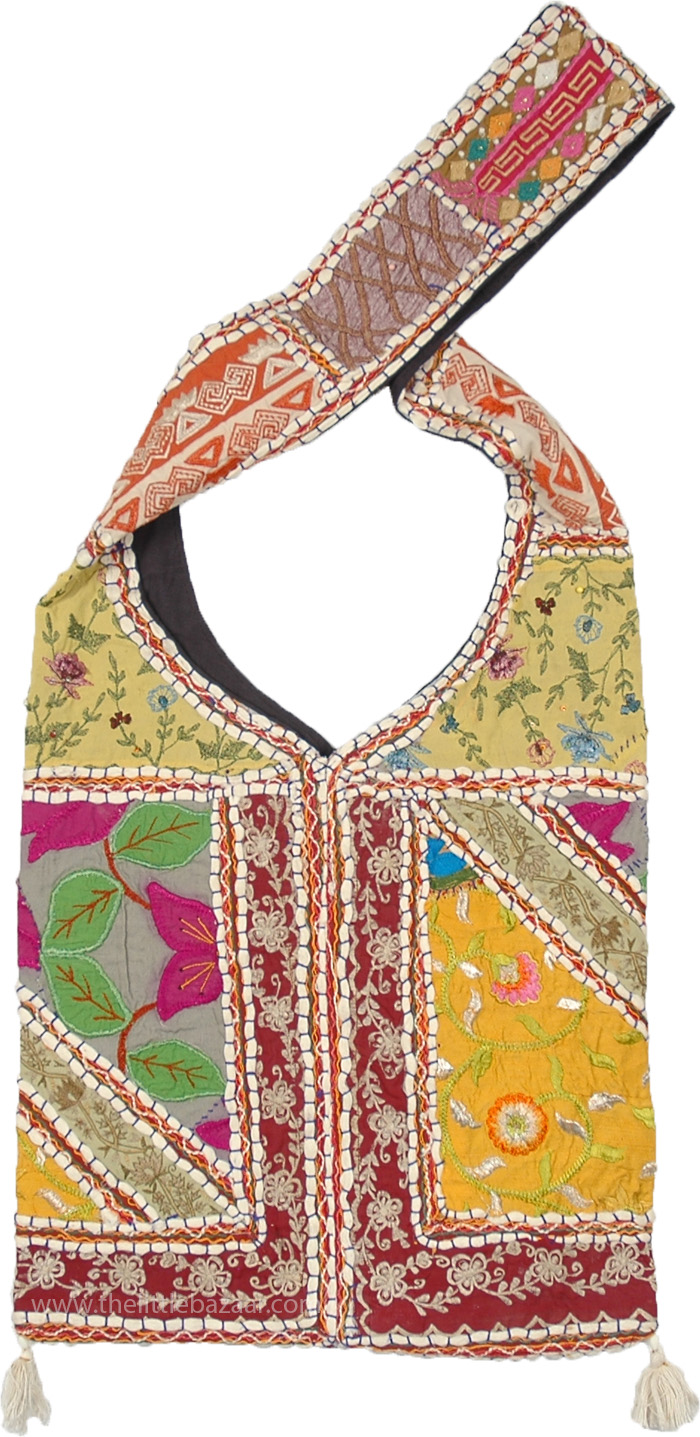 Colorful Gypsy Life Vibe Sling with Patchwork Bag