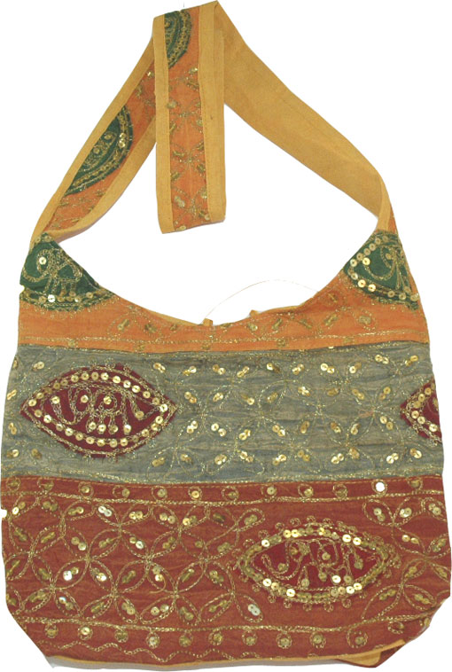 Bohemian Boho Sequined Shoulder Handbag