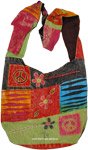 Hippie Love Festival Colorful Hobo Bag