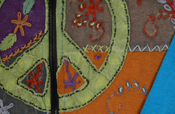 Cerulean Peace Embroidered Boho Jacket