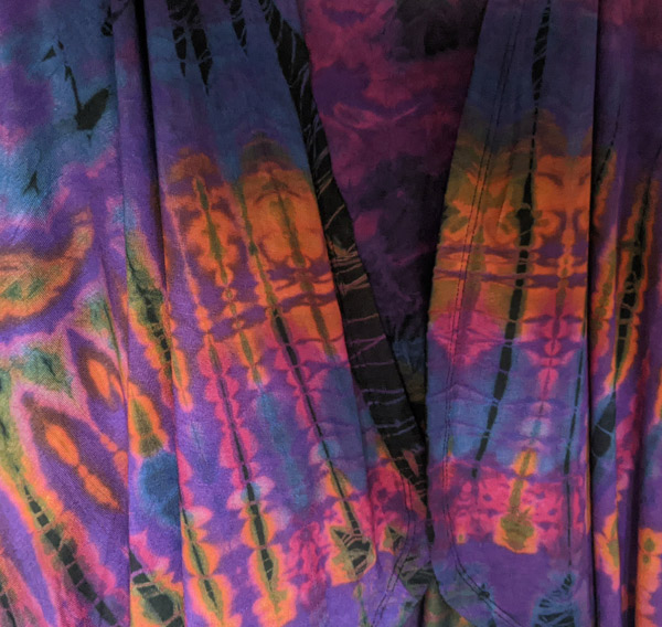 Purple Nebula Stretchable Tie Dye Cardigan