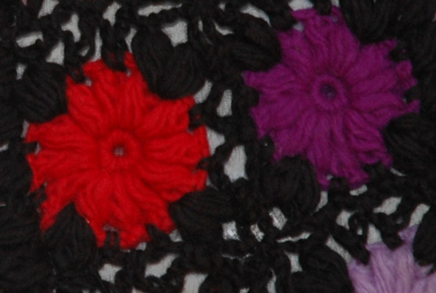 Black Crochet Fashion Scarf