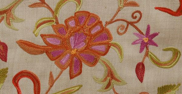 Vanilla Embroidery Shawl Stole