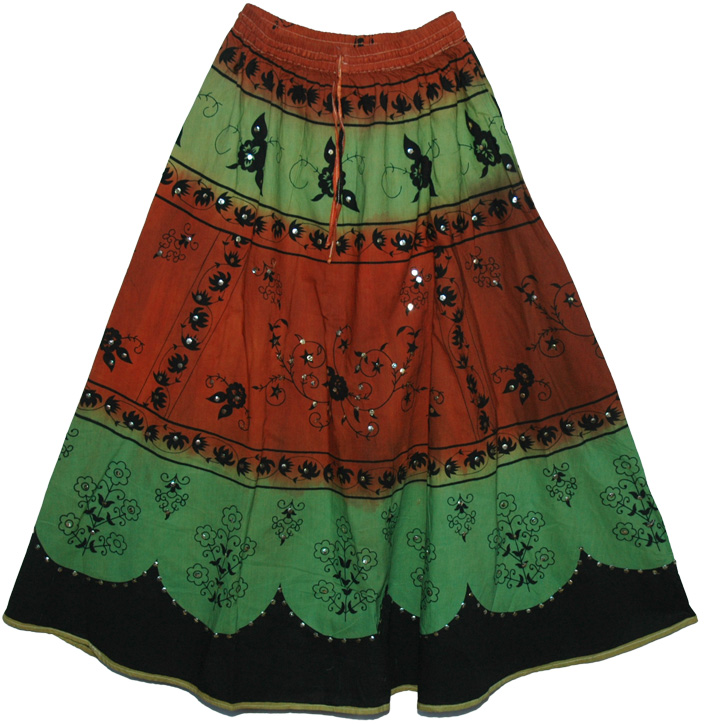 Elements Boho Style Skirt with Sequins
