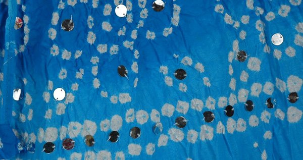 Viola Blue Tie Dye Sequin Long Skirt
