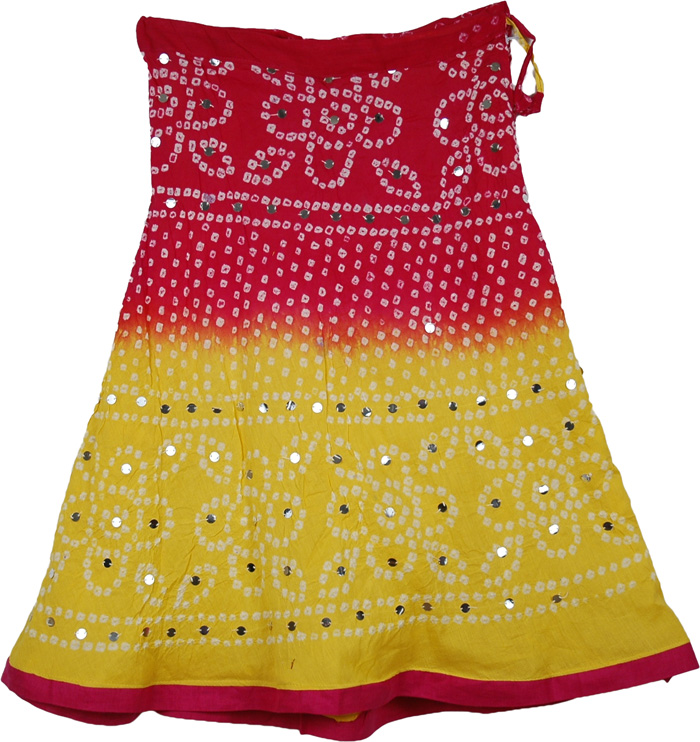 Sun Kiss Tie Dye Sequin Short Skirt