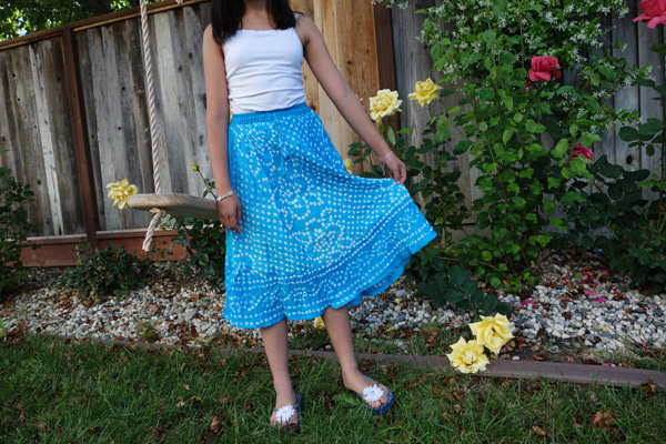 Horizon Blue Petite Tie Dye Skirt