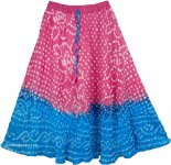 Hibiscus Little Girls Tie Dye Cotton Skirt