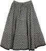 Floral and Paisley Plus Short Wrap Skirt in Black And White