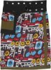 indian Hues Contemporary Square Dori Patchwork Patterned Long Skirt