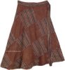 Patchwork Hippie Wrap Short Skirt in Cotton for Summer