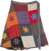 Asymmetrical Hem Mandala Skirt in Jersey Cotton
