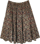 Ethnic indie Vibes Printed Cotton Short Skirt
