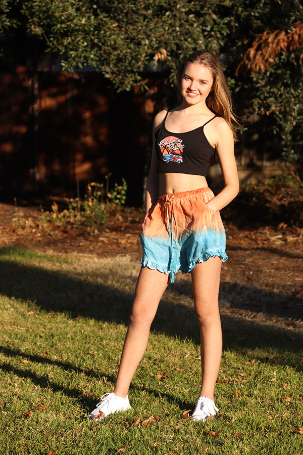 Fire and Ice Tie Dye Outdoors Fun Shorts