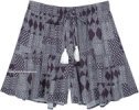 Lisbon Tropical Vines Shorts with Mixed Patchwork