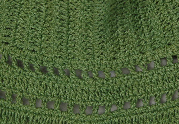 Green Belle Stripes Small Crochet Tie Up Bralette
