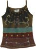 True Sanity Tank Top with Embroidered Motifs