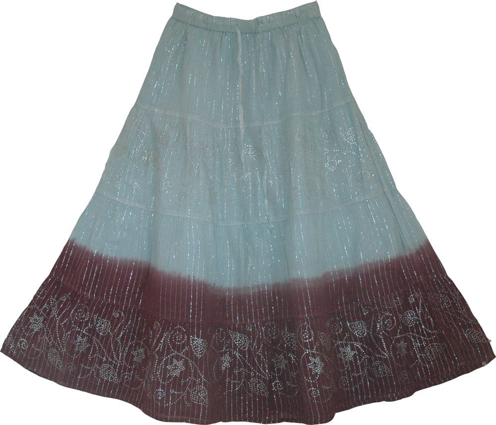 Grey-Brown Short Skirt, Tinsel Womens Short Skirt