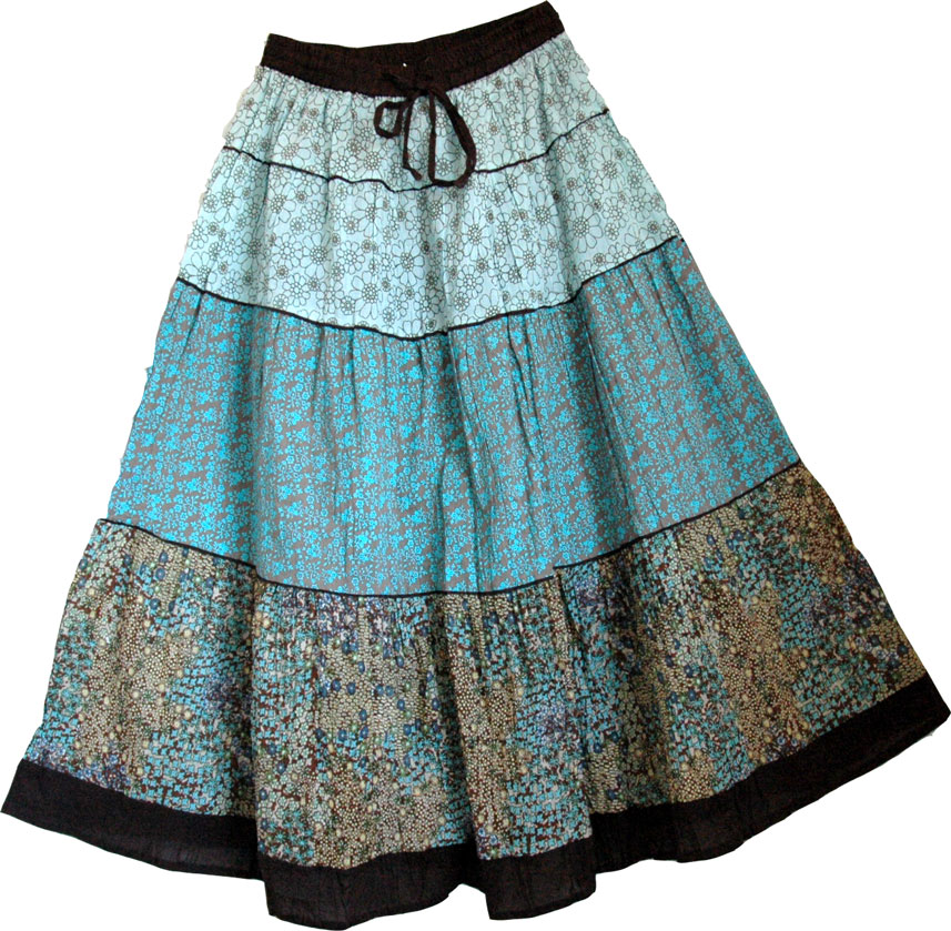 Panel Cotton Summer Long Skirt Clothing Sale on bags, skirts