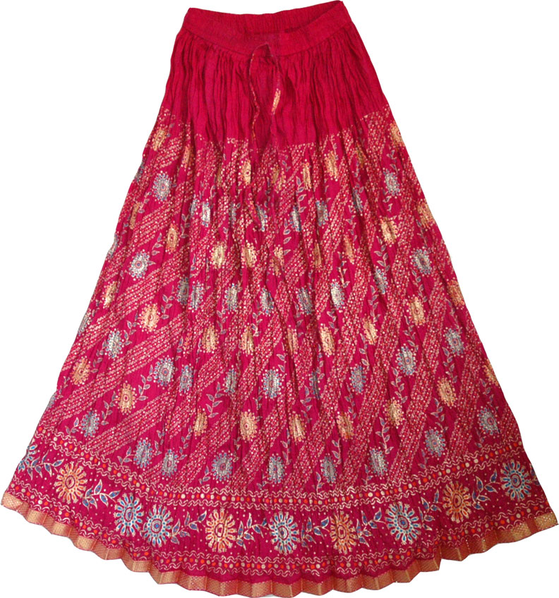 Shiraz Festive Crinkle Skirt 